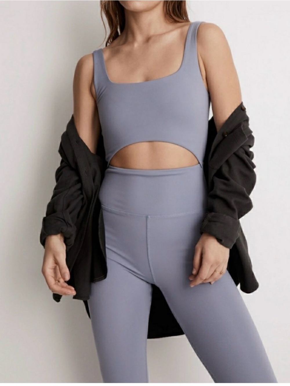 Madewell Lavender Scoopneck Onesie/ Athletic Jumpsuit